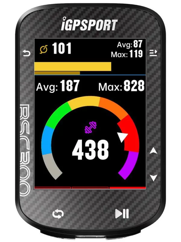 Computador de bicicleta iGPSPORT BSC300 com ecrã colorido montado no guiador